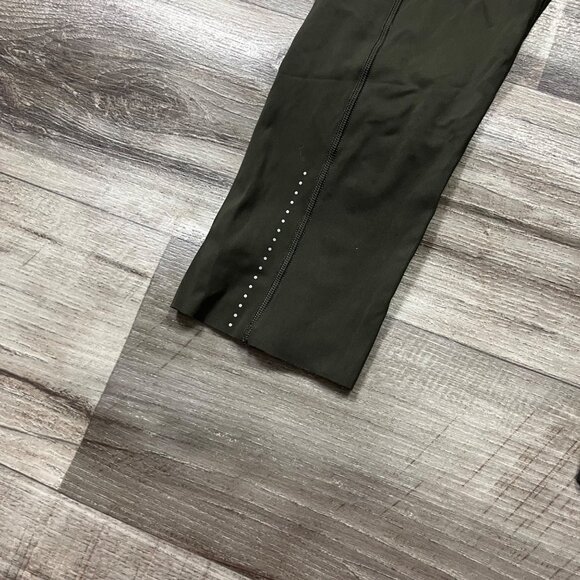 Lululemon Athletic Fast & Free Crop Yoga Pants II Dark Olive Women’s Sz 4 - Picture 6 of 9